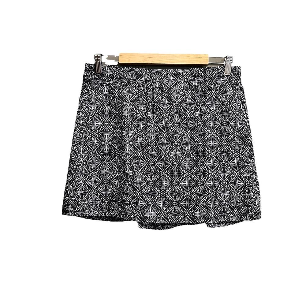 Ripskirt Hawaii Black White Geometric Print Women's Activewear Wrap Skirt Size M